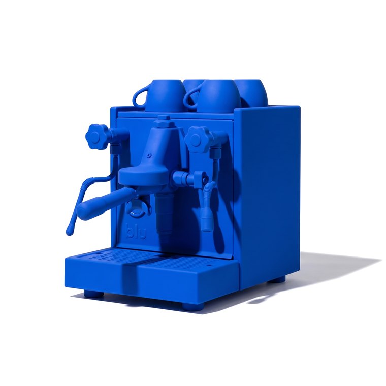 Blue silicone espresso machine