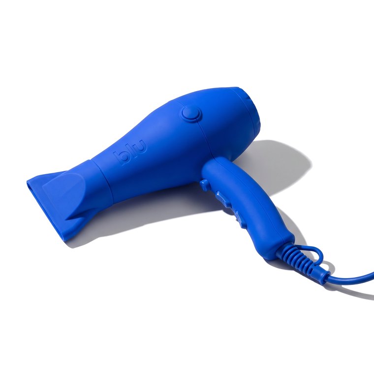 Blue silicone hair dryer