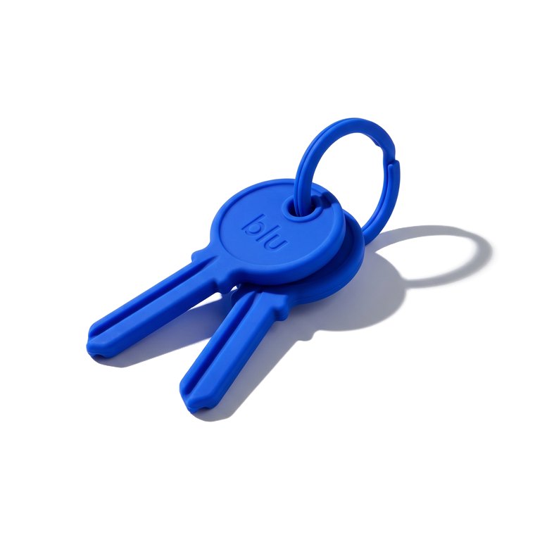 Blue silicone house keys