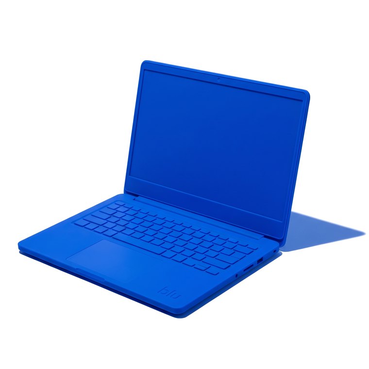 Blue silicone laptop