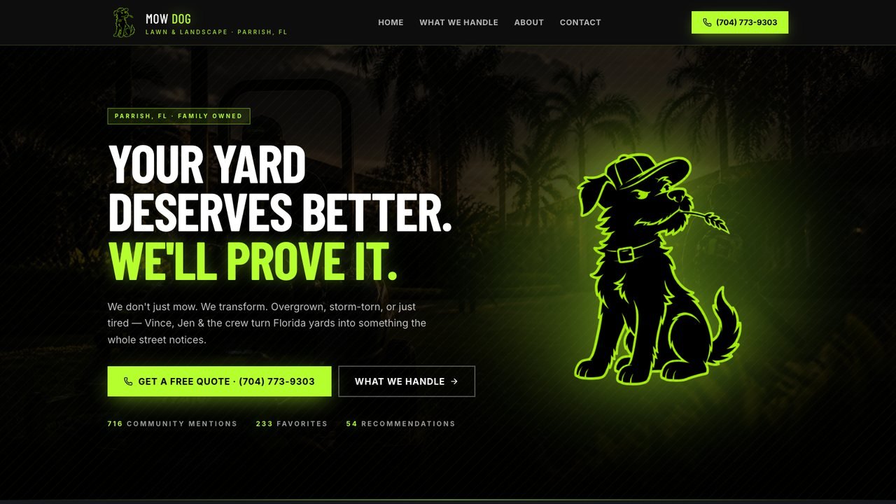 Mow Dog Lawn & Landscape homepage